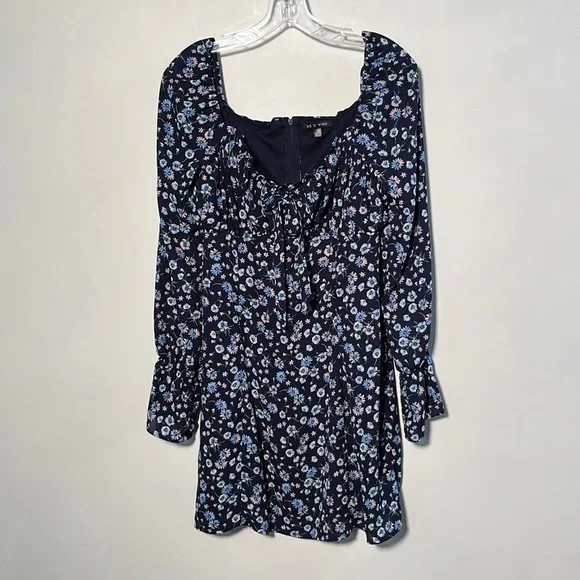 As U Wish | Dresses | As U Wish Boho Ditsy Floral Print Puff Slv Square  Neck Empire Waist Dress Sz L | Poshmark